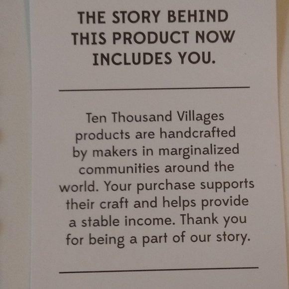 Ten Thousand Villages light blue beaded Necklace - Picture 3 of 3